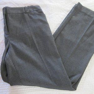 Worthington Womens Pants Size 12 Modern Fit Black White Birdseye Trouser Leg